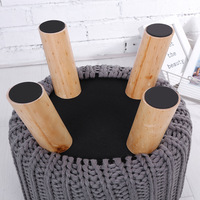DISHI Vente chaude Pouf ottoman en tricot DIY Etsy Tabouret au crochet pour salon chambre appartement
