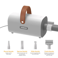 Kit de toilettage pour animaux de compagnie professionnel 7 en 1 avec aspirateur puissant, kit de nettoyage pour chiens et chats