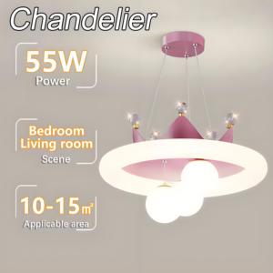 Lampadario per soggiorno Nordic camera dei bambini lampada corona Led camera da letto lampada a sospensione romantica ragazza principessa lampada da soffitto - Product Image 6