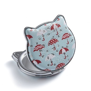Cosmetic Make up Pocket <b>Mirror</b> Mini Wholesale Small Fold Portable Travel Cat Shape PU Diamond Painting <b>Mirror</b> <b>Compact</b> <b>Mirror</b> - Product Image 4