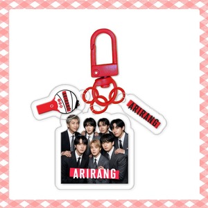 Venta al por mayor de accesorios de acrílico para llaveros DIY de tres piezas, temática Arirang Album Periphery JK Suga V Jin - Product Image 2