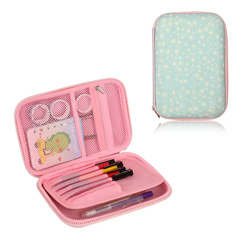 Customised Durable hard shell Pencil Case stationery Box for kids school students cute storage pencil bag