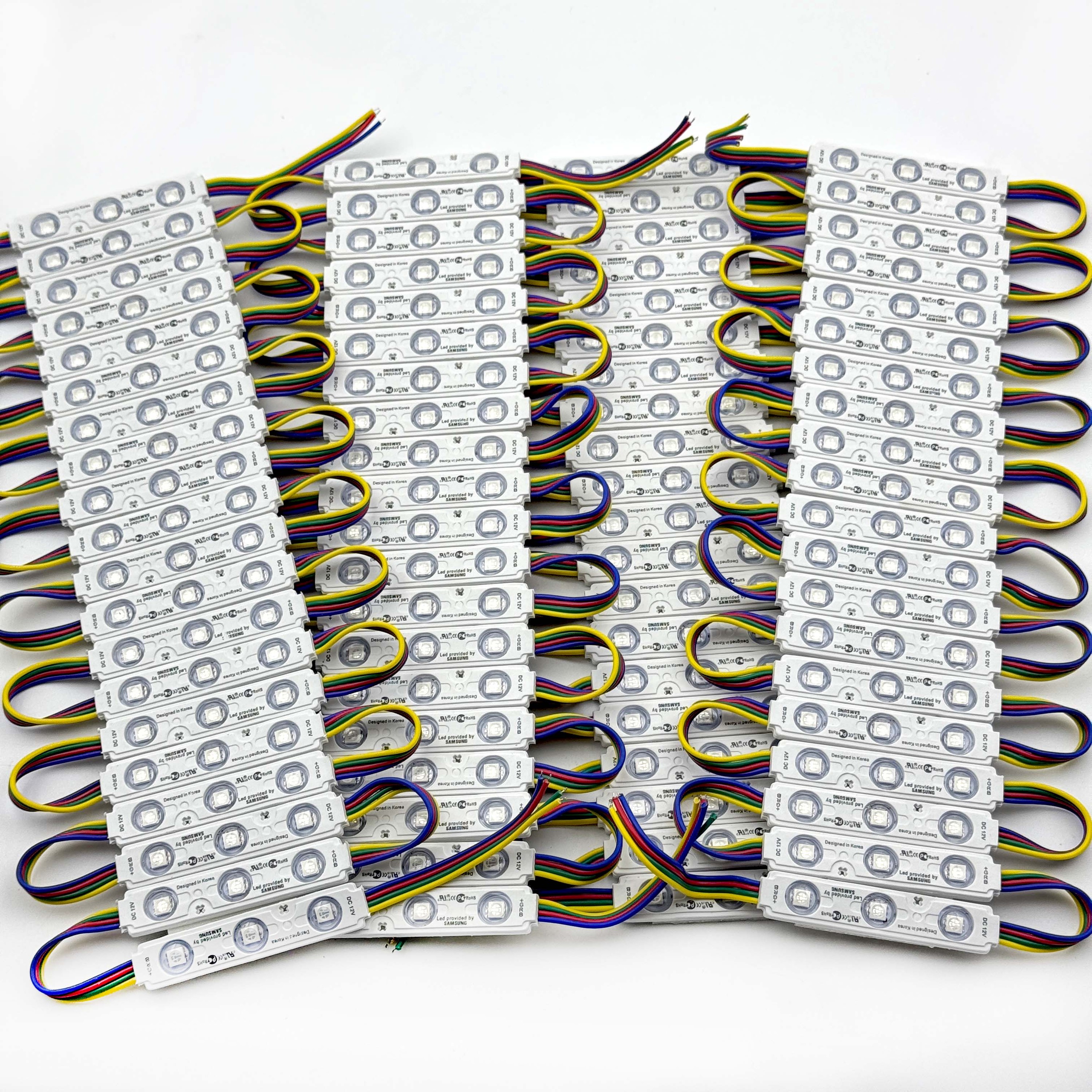 5050 RGB 7-color 2811 Full-color 3LED pixel Module Light, IP65 Waterproof, DC12V 2W, Injection Molded, 7-color LED Module