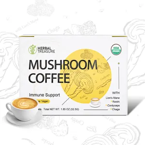 Instant Coffee 4 In 1 Mushroom Coffee Instant Coffee With Reishi Chaga Lions Mane Cordyceps Medicinal Mushroom