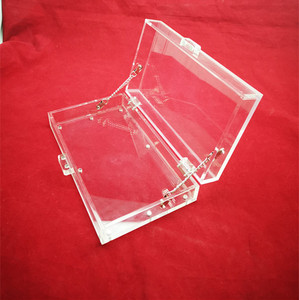Boîte cadeau en acrylique transparent avec couvercle à charnière, boîte cadeau transparente certifiée SGS, taille personnalisable, marque Ecanlon, OEM/ODM disponible, MOQ <span class=keywords><strong>300</strong></span> - Product Image 1
