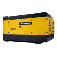 Compresseur d'air à vis diesel portable pour forage de puits d'eau, moteur diesel minier, 35 bar, 40 bar, 1200 cfm, 1400 cfm