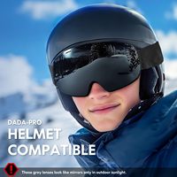Masque de ski et snowboard Ride Wind unisexe pour adulte, à porter par-dessus des lunettes, anti-buée, sans monture, en nylon, protection UV 100%