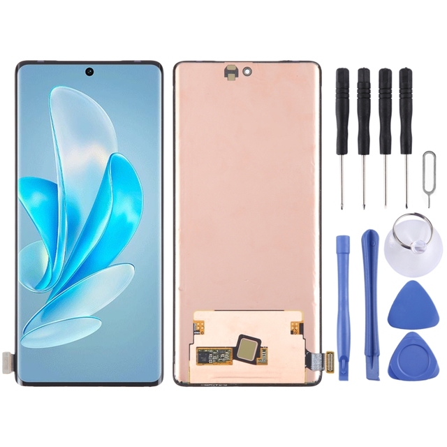 100% Test Monitor Repair Parts Original AMOLED LCD Display + Touch Screen Digitizer Assembly Replacement for vivo V29 5G V2250
