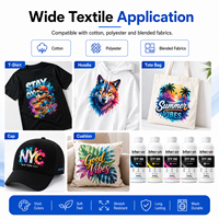 Encre DTF de haute qualité CMYK+Blanc à séchage rapide à base d'eau pour impression par transfert I3200 XP600, flux fluide, anti-colmatage
