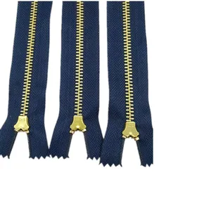 Metal Zipper Wholesales Jeans Trouser Accessories 4YG Denim Close End Custom Jeans Metal Zipper