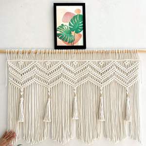 Tapisseries murales en macramé faites à la main 100% personnalisables à bas prix, décoration murale pour le salon, vente chaude - Product Image 2