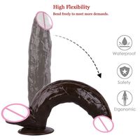 Correa de consolador grande suave de PVC realista Popular en pantalones de consolador realistas para mujer sex shop