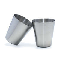 Mini flacon à vin de 1/2 oz (30/50/60/70/160 ml) en métal DIY, tasse à shot en acier inoxydable pour la maison, la cuisine ou le bar, avec logo personnalisé