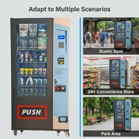 Distributeur automatique réfrigéré de collations et de boissons, à monnayeur multi-dénomination avec remboursement, équipé d'un compresseur importé