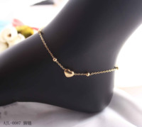 Chaîne de cheville fine en acier inoxydable plaqué or avec pendentif Mickey de dessin animé, mignonne et tendance, bijou de mode