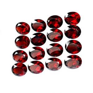 AAA Grade Natural Red <b>Garnet</b> Faceted Gemstone High Quality Oval Shape Calibrated Sizes Loose Gemstones for Jewellery Making - Product Image 1