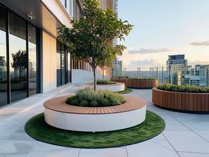 Moderno banco esterno <span class=keywords><strong>fioriera</strong></span> scatola GRC in fibra di vetro in cemento fiori vasi da giardino fioriere - Product Image 6