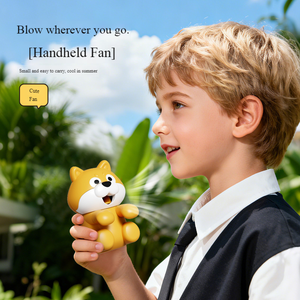 Mini ventilateur rechargeable à 3 vitesses, mignon, en forme de chien <span class=keywords><strong>Shiba</strong></span> Inu, ventilateur électrique à suspendre, jouets pour adultes et enfants, fonctionne avec des piles AJB - Product Image 2