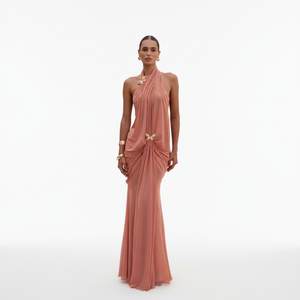 Vestido Largo sin Mangas con Cuello Alto y Cintura Torcida Estilo Casual Bettergirl para Fiestas de Año Nuevo, Gala de la Copa Mundial - Product Image 1