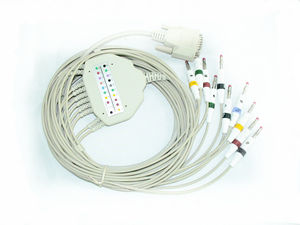 Bakır kablo PE izolasyonlu ve timsah klipsli kablo montajı ile genel tıbbi elektrokardiyogram hasta kablosu - Product Image 4