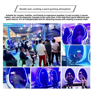 KUBIXION KU-122211 Montagne Russe del Parco <span class=keywords><strong>Giochi</strong></span>, Sedia VR 9D a Forma di Uovo, Costruzione in Fibra di Vetro, Vetro 3D, <span class=keywords><strong>2</strong></span> Posti per Intrattenimento - Product Image 3