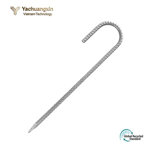 Piquet de tente en acier fileté de 13 pouces, type cartouche, pour camping extérieur toutes saisons, clou d'ancrage au sol - Product Image 3