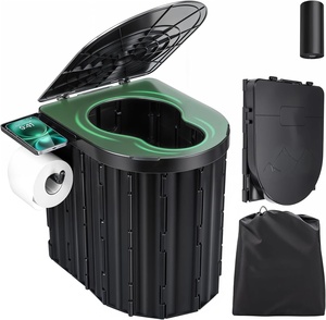 <span class=keywords><strong>Toilette</strong></span> pliante de voyage portable avec couvercle et porte-papier Pot compact <span class=keywords><strong>pour</strong></span> voiture <span class=keywords><strong>Toilette</strong></span> de camp <span class=keywords><strong>Toilette</strong></span> portable <span class=keywords><strong>pour</strong></span> <span class=keywords><strong>camping</strong></span> randonnée - Product Image 1