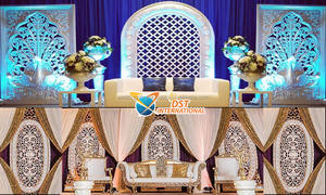 South Indian Wedding Lotus Shape Backdrop Designer Fiber Backdrop Wedding <b>Prop</b> Indian Wedding <b>Stage</b> Fiber Backdrop - Product Image 5