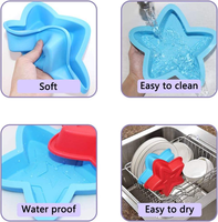 Moule à gâteau en silicone étoile, antiadhésif et flexible, pour la décoration de gâteaux DIY, gâteaux mousse, gâteaux au fromage