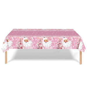 Ensemble de vaisselle rose pour fête de Noël, assiettes en papier, gobelets, nappe, bannières, 60-80 pièces, décorations jetables pour les fêtes - Product Image 5