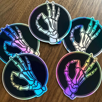 Autocollants holographiques en nickel personnalisés OEM, imperméables, réutilisables, résistants à la chaleur, étiquettes d'emballage transparentes