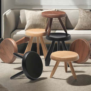 High Quality Convertible Modern Round Ottoman <b>Stool</b> Chair Charlotte Perriand Tabouret Meribel for Hotel & Supermarket Use - Product Image 2