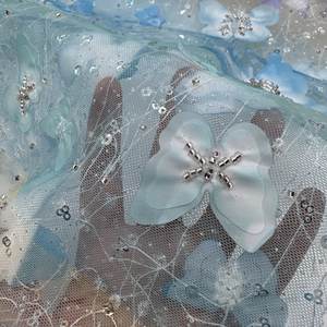 Tela de <span class=keywords><strong>Tul</strong></span> con Lentejuelas y Bordado de Mariposas 3D en Color Degradado, Diseño Más Reciente de 2025, para Decoración de Bodas de Ensueño - Product Image 3