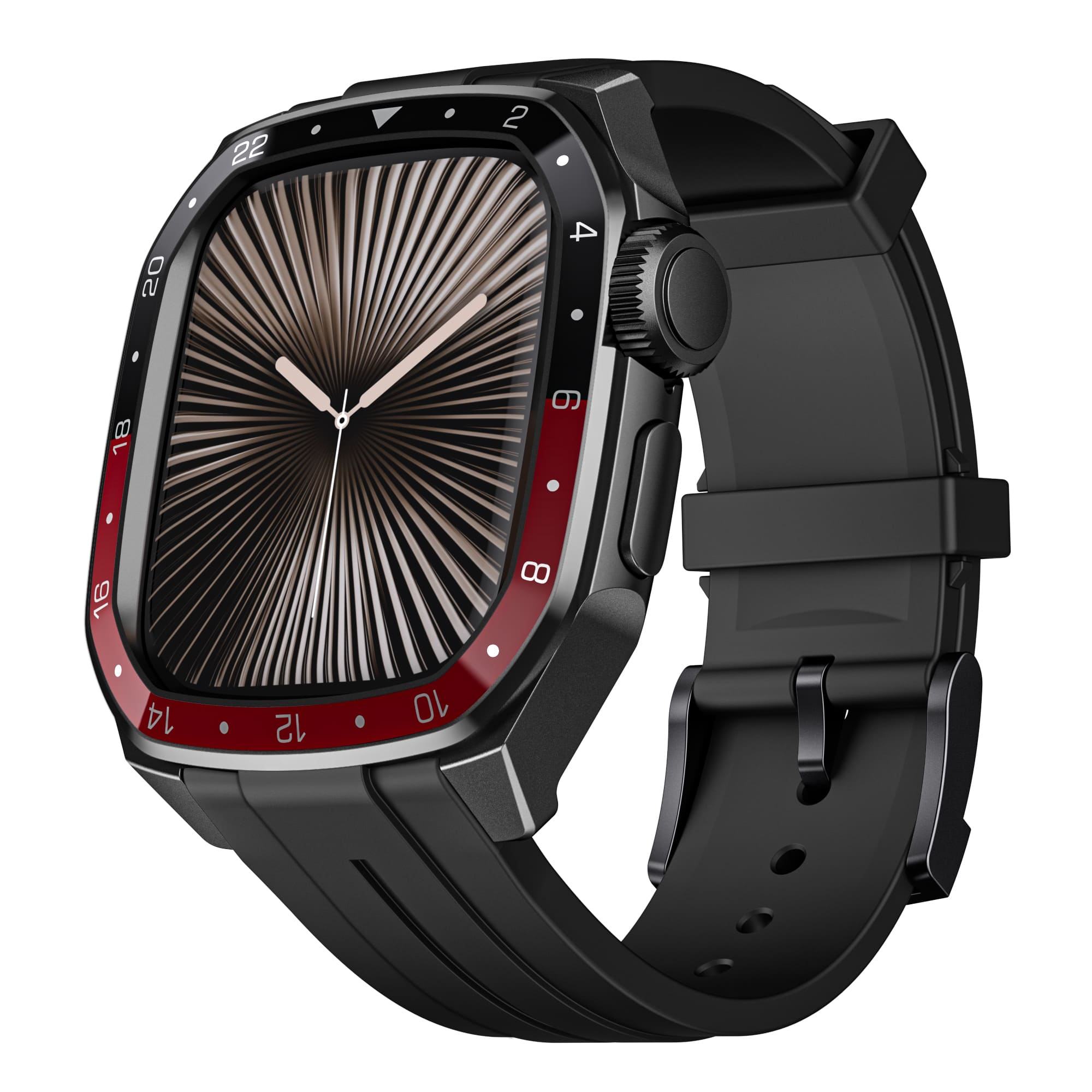 1 # Marco negro/Dial Rojo Negro