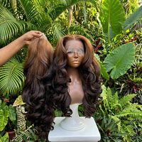 Perruque synthétique Lace Front 13*6, Ondulations profondes, Boucles souples et rebondissantes, Noir naturel, Haute qualité, Sans colle, Ligne de cheveux naturelle pour femmes
