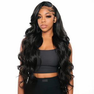 Pelucas sin pegamento de cabello humano Remy 100% virgen al por mayor, con encaje frontal 13x4 13x6, HD completo, pre-arrancadas, listas para usar, <span class=keywords><strong>doble</strong></span> trama - Product Image 1