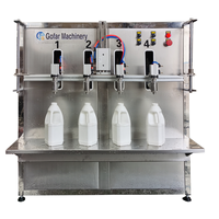 Machine de remplissage semi-automatique à 4 têtes pour liquides, en acier inoxydable 304, remplisseur pneumatique pour huile, jus, sauce, OEM disponible