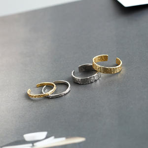 2 מ "מ/4.2 מ" מ/מ "מ בגד יומי טבעת מצופה זהב 925 סטרלינג כסף פתוח טבעות לא סדירות לגברים גברים - Product Image 5