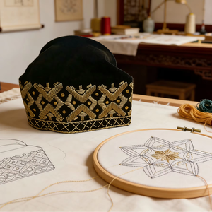 Casquette Fila Asinde en tissu doux, couleur classique, casquette traditionnelle nigériane pour hommes - Product Image 1