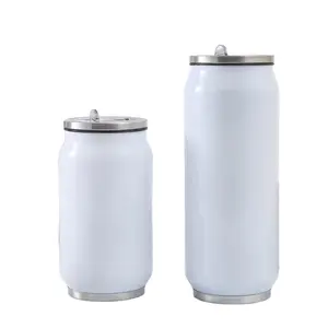 Factory Price High Quality 300ml 400ml 500ml Sublimation Cups Blanks Tumbler Double Walled Cokes Can Tumbler with Straw