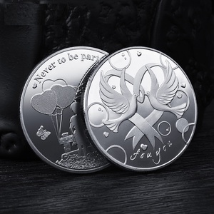 Moneda confesional amor pájaro en forma de corazón conmemorativa oro plata monedas regalo del Día de San Valentín romántico suerte San Valentín moneda - Product Image 3