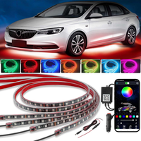 Nouvelles bandes lumineuses LED RGBW multicolores étanches avec synchronisation musicale 12V, clignotants universels pour la modification automobile