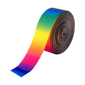 E-Magic Grosgrain Rainbow Gradient <strong>Ribbon</strong> 3/8&quot; 5/8&quot; 1&quot; Custom Heat Transfer <strong>Printed</strong> <strong>Polyester</strong> Gift Wrapping <strong>Ribbon</strong> - Product Image 4