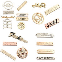 Étiquettes métalliques écologiques en relief 3D avec logo personnalisé, forme rectangulaire, pour vêtements, chaussures et sacs