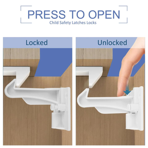 Verrous de sécurité pour armoires et tiroirs, protection enfant, installation facile, idéal pour les tout-petits et les bébés - Product Image 2