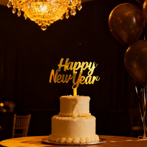 ท็อปเปอร์เค้กอะคริลิค ลายน้ำผึ้งและความหวาน สำหรับตกแต่งเค้กปีใหม่ คริสต์มาส และตรุษจีน หนา 1.3 มม. - Product Image 6