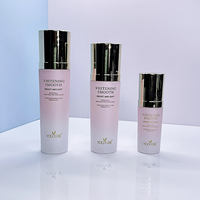 Bouteilles d'emballage cosmétique roses en gros, flacons en verre vides de 100 ml avec pompe pour lotion et crème, personnalisables