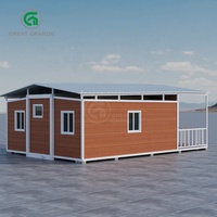 Maison préfabriquée moderne de 20 pieds avec patio, maison conteneur portable, cabine mobile, mini-maison préfabriquée, unité de vie de bureau