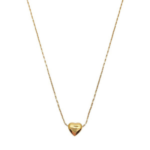 Collana in Acciaio Inossidabile Senza Piombo da 18 Pollici, Placcata in Oro 18K PVD, Catena Ultra Sottile con Ciondolo a Cuore - Product Image 6