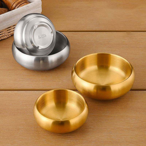 Tazón Redondo de Acero Inoxidable 304 de Doble Pared Estilo Coreano para Restaurante, para Arroz, Sopa Ramen, Fideos y Ensalada - Product Image 5
